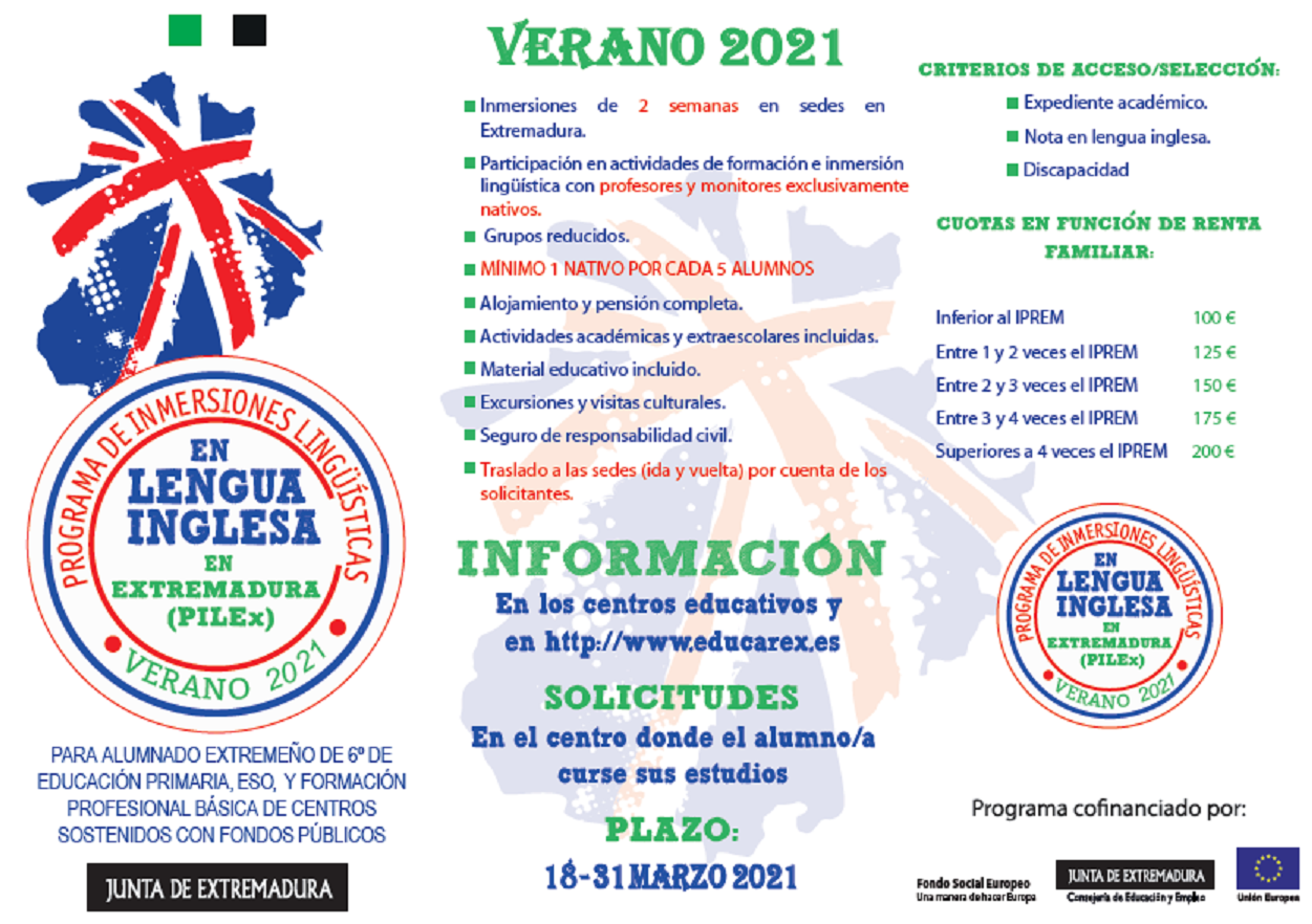 Tríptico inmersiones lingüísticas