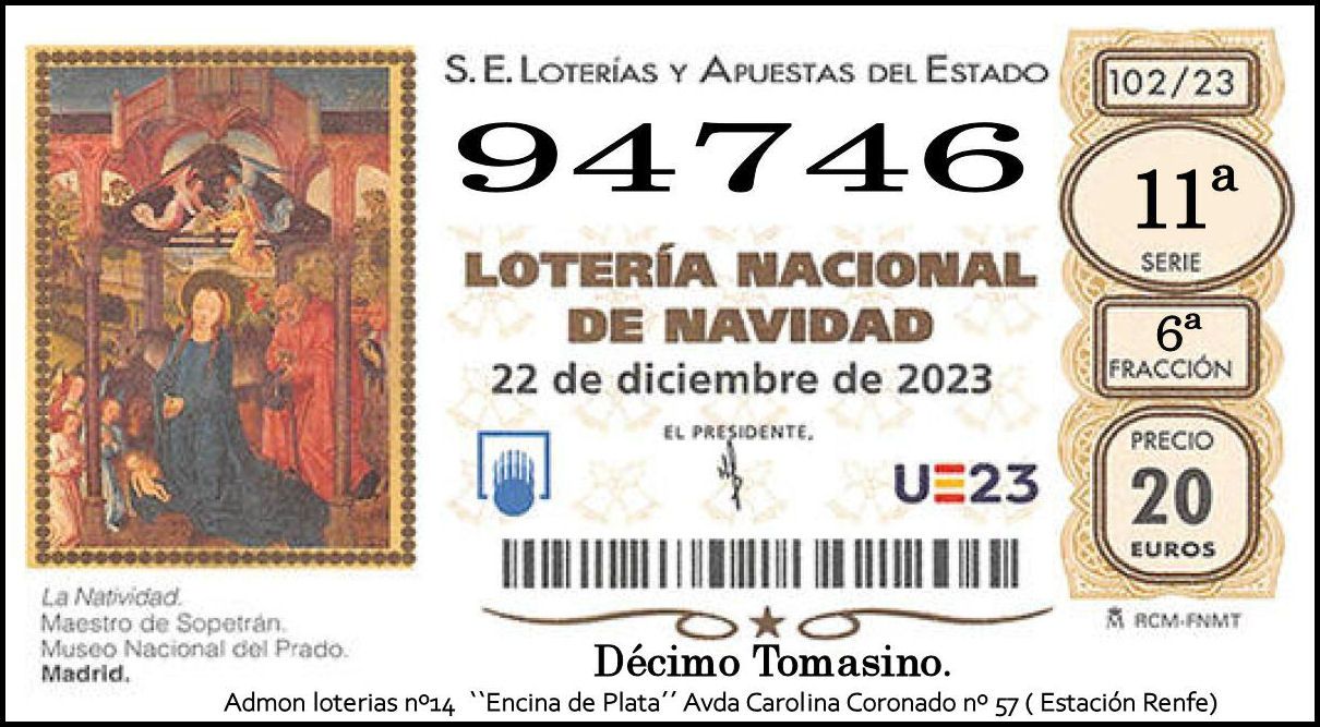 décimo loteria 2023