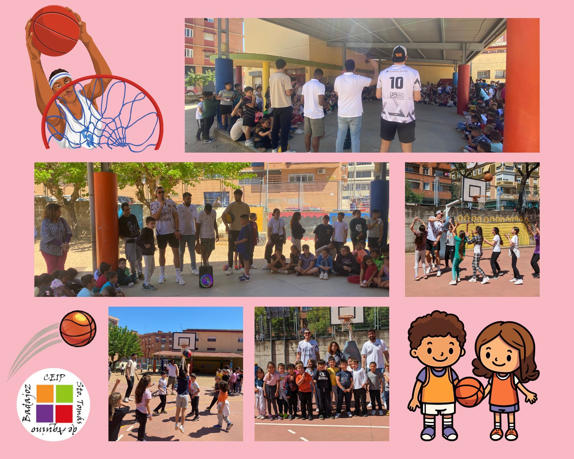 Exhibición baloncesto en el cole abril 2024