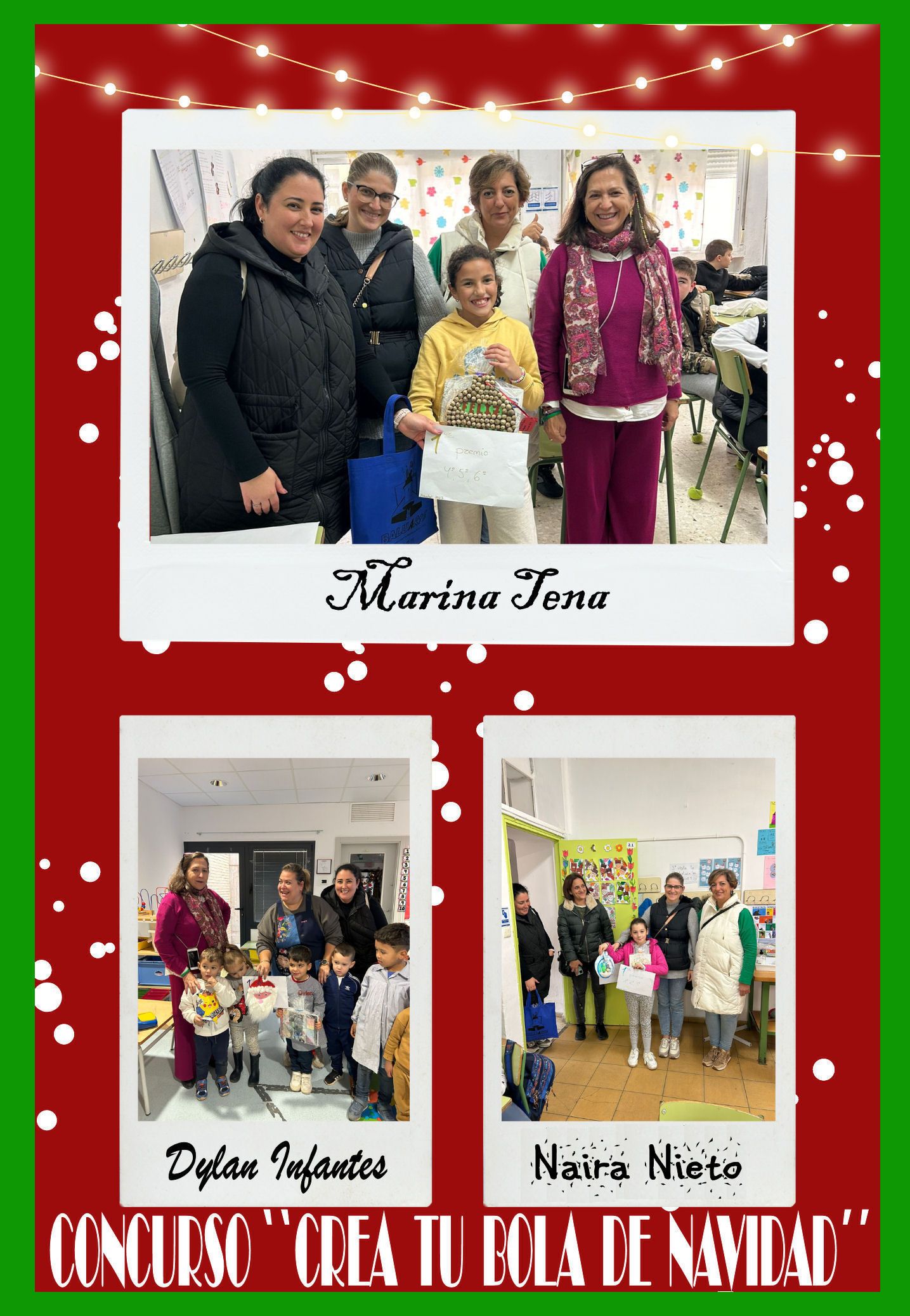 Ganadores concurso Crea tu bola de Navidad 2023